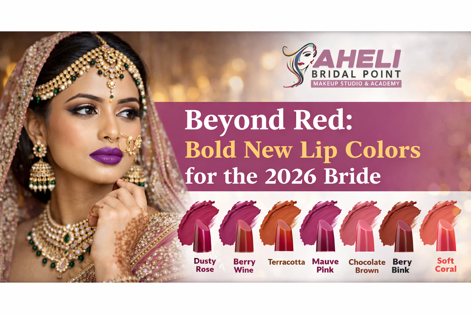 Color Fd5d65 Beyond Red: Bold New Lip Colors for the 2026 Bride
