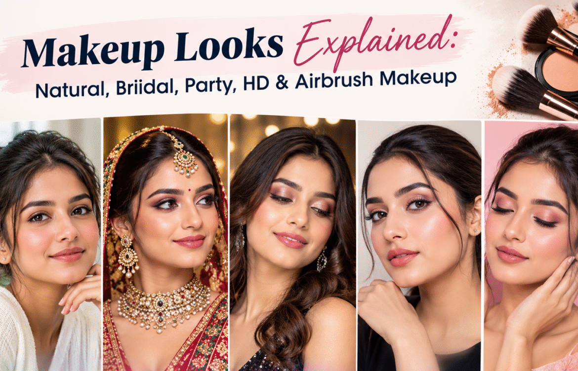 Makeup Looks Explained: Natural, Bridal, Party, HD & Airbrush Makeup